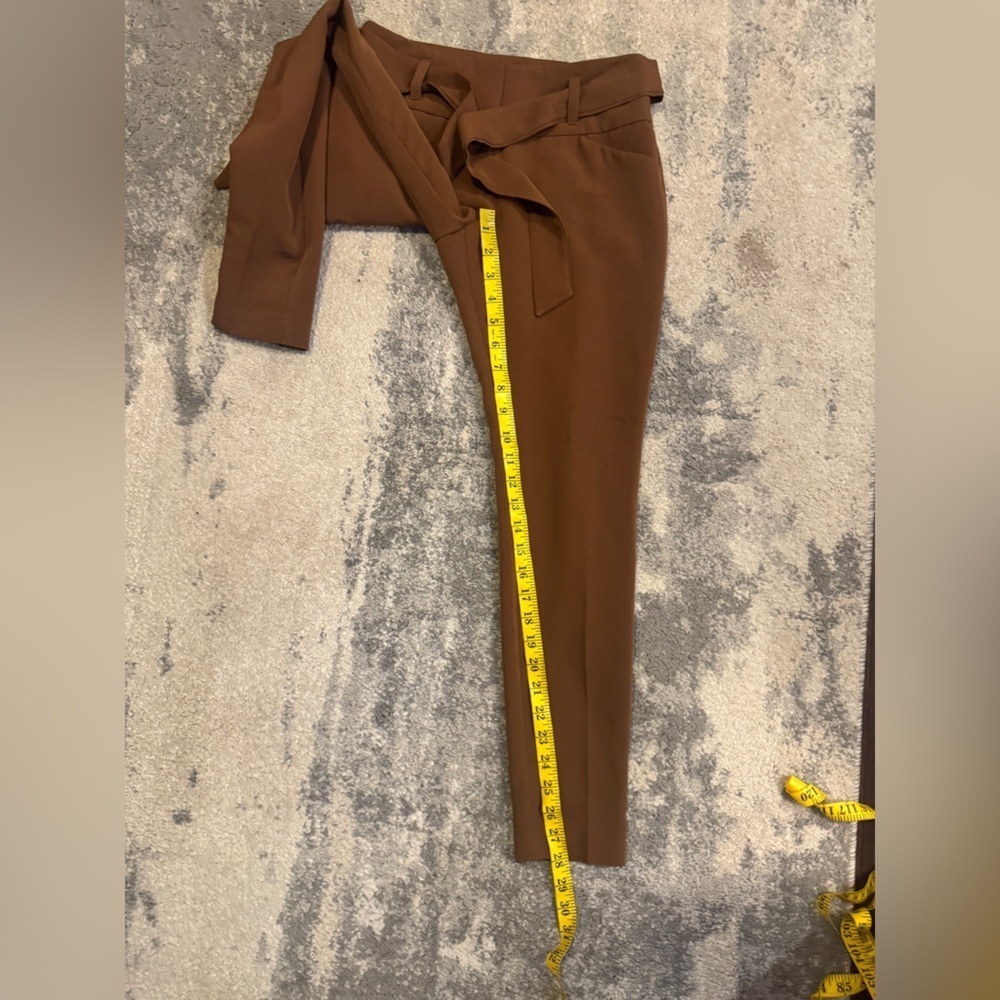 Flirtatious Brown Women's Tie-Waist Pants - Picture 5 of 5
